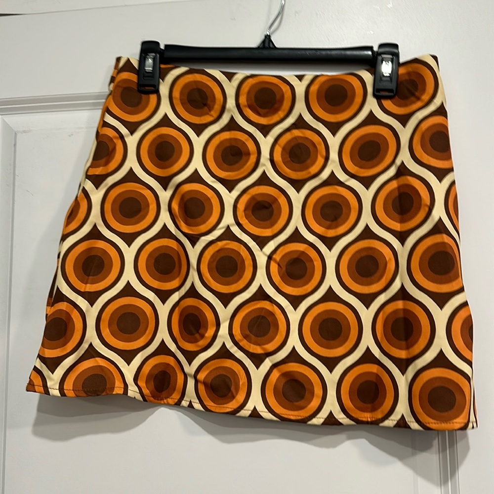 NWT Retro print mini skirt